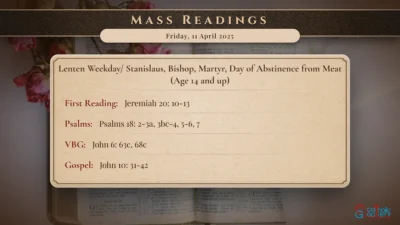 Daily Mass Readings – Friday, 11 April 2025