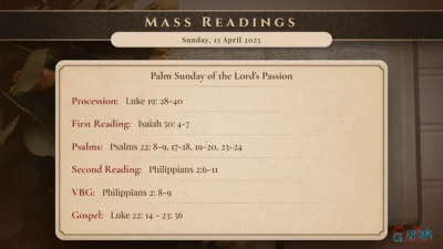 Daily Mass Readings – Sunday, 13 April 2025