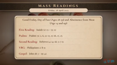Daily Mass Readings – Friday, 18 April 2025