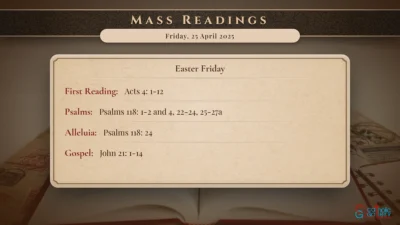 Daily Mass Readings – Friday, 25 April 2025