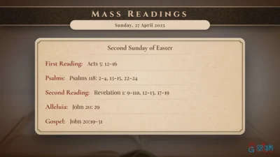 Daily Mass Readings – Sunday, 27 April 2025