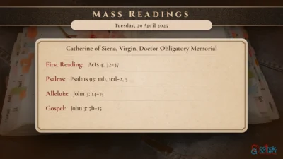 Daily Mass Readings – Tuesday, 29 April 2025