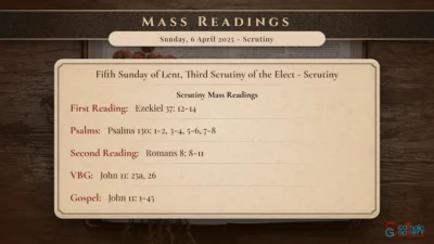 Daily Mass Readings – Sunday, 6 April 2025 – Scrutiny