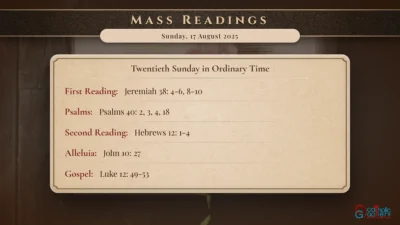 Daily Mass Readings – Sunday, 17 August 2025