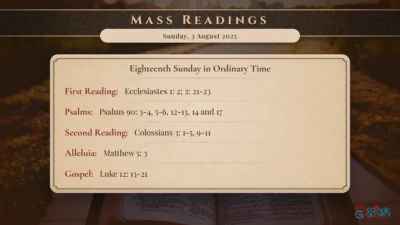 Daily Mass Readings – Sunday, 3 August 2025
