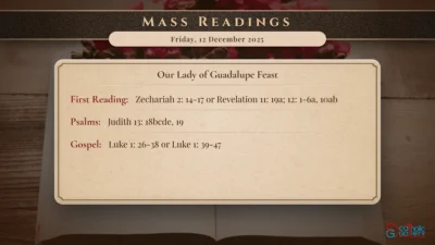 Daily Mass Readings – Friday, 12 December 2025