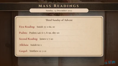 Daily Mass Readings – Sunday, 14 December 2025