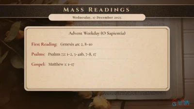Daily Mass Readings – Wednesday, 17 December 2025