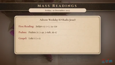 Daily Mass Readings – Friday, 19 December 2025