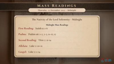 Daily Mass Readings – Thursday, 25 December 2025 – Midnight