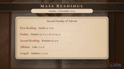 Daily Mass Readings – Sunday, 7 December 2025
