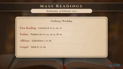 Daily Mass Readings – Wednesday, 19 February 2025