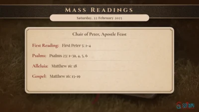 Daily Mass Readings – Saturday, 22 February 2025
