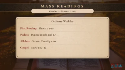 Daily Mass Readings – Monday, 24 February 2025
