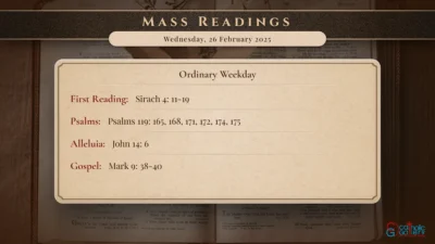 Daily Mass Readings – Wednesday, 26 February 2025