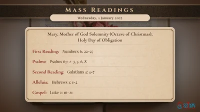 Daily Mass Readings – Wednesday, 1 January 2025