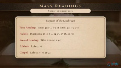 Daily Mass Readings – Sunday, 12 January 2025