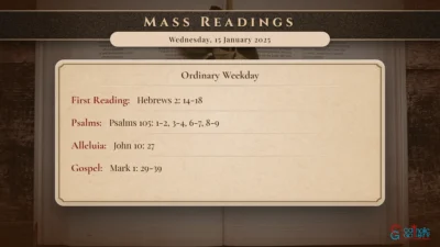 Daily Mass Readings – Wednesday, 15 January 2025