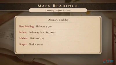Daily Mass Readings – Thursday, 16 January 2025
