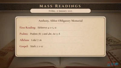 Daily Mass Readings – Friday, 17 January 2025