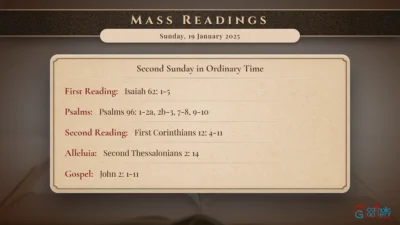 Daily Mass Readings – Sunday, 19 January 2025