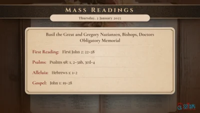Daily Mass Readings – Thursday, 2 January 2025