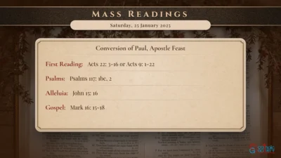 Daily Mass Readings – Saturday, 25 January 2025