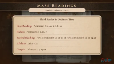 Daily Mass Readings – Sunday, 26 January 2025