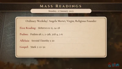 Daily Mass Readings – Monday, 27 January 2025