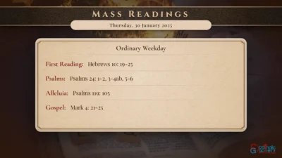 Daily Mass Readings – Thursday, 30 January 2025