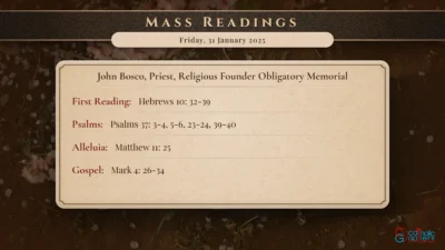 Daily Mass Readings – Friday, 31 January 2025