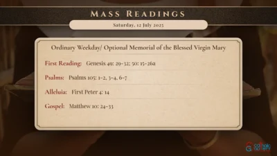 Daily Mass Readings – Saturday, 12 July 2025