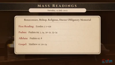 Daily Mass Readings – Tuesday, 15 July 2025
