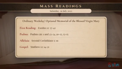 Daily Mass Readings – Saturday, 19 July 2025