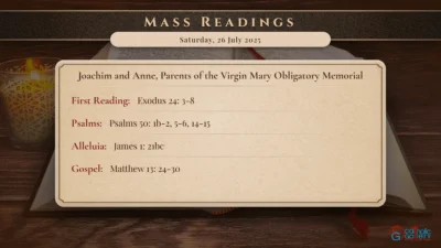 Daily Mass Readings – Saturday, 26 July 2025