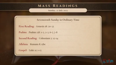 Daily Mass Readings – Sunday, 27 July 2025
