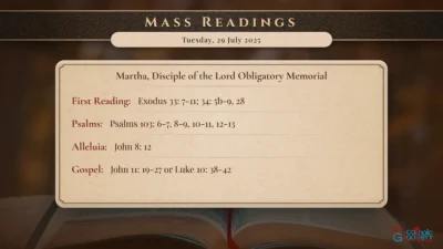Daily Mass Readings – Tuesday, 29 July 2025