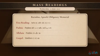 Daily Mass Readings – Wednesday, 11 June 2025