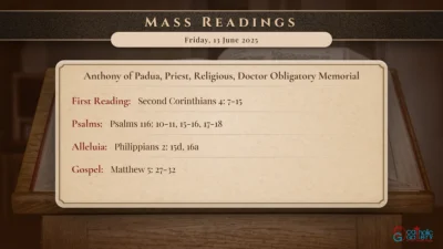 Daily Mass Readings – Friday, 13 June 2025