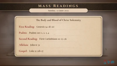 Daily Mass Readings – Sunday, 22 June 2025