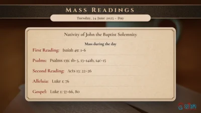 Daily Mass Readings – Tuesday, 24 June 2025 – Day