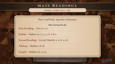 Daily Mass Readings – Sunday, 29 June 2025 – Day