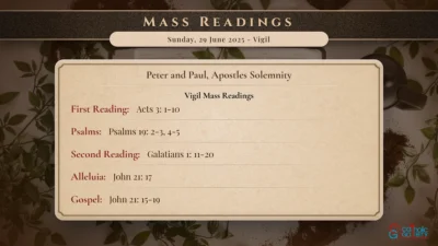 Daily Mass Readings – Sunday, 29 June 2025 – Vigil