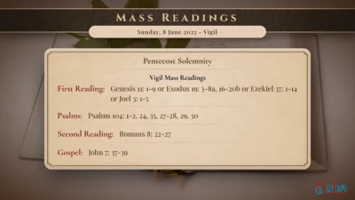 Daily Mass Readings – Sunday, 8 June 2025 – Vigil