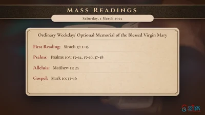 Daily Mass Readings – Saturday, 1 March 2025