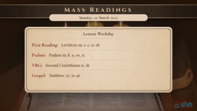 Daily Mass Readings – Monday, 10 March 2025