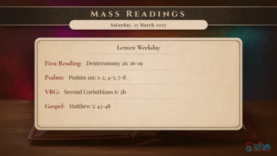 Daily Mass Readings – Saturday, 15 March 2025