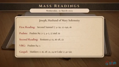 Daily Mass Readings – Wednesday, 19 March 2025