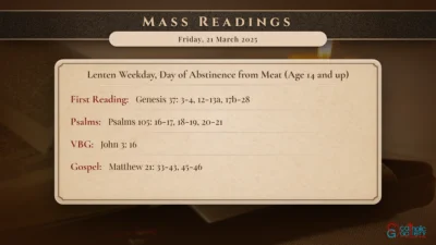 Daily Mass Readings – Friday, 21 March 2025