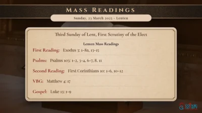 Daily Mass Readings – Sunday, 23 March 2025 – Lenten